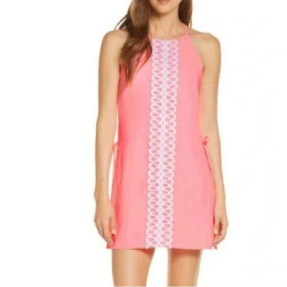 Lilly Pulitzer Coral Pink Pearl Style Romper, sizes 00,  0, 16